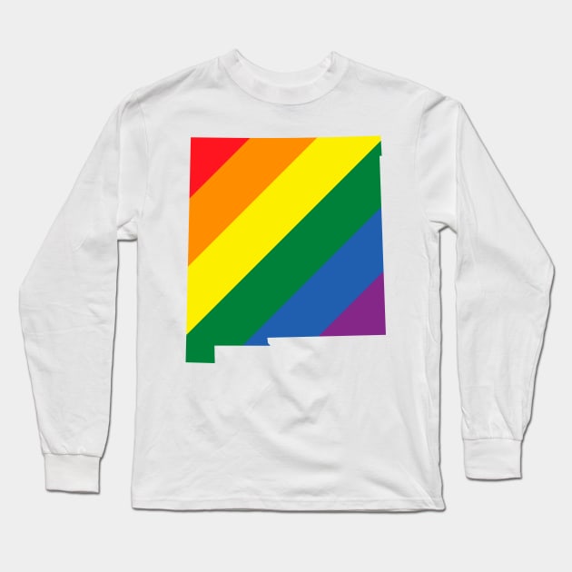 New Mexico state (LGBT) pride Long Sleeve T-Shirt by FiftyStatesOfGay